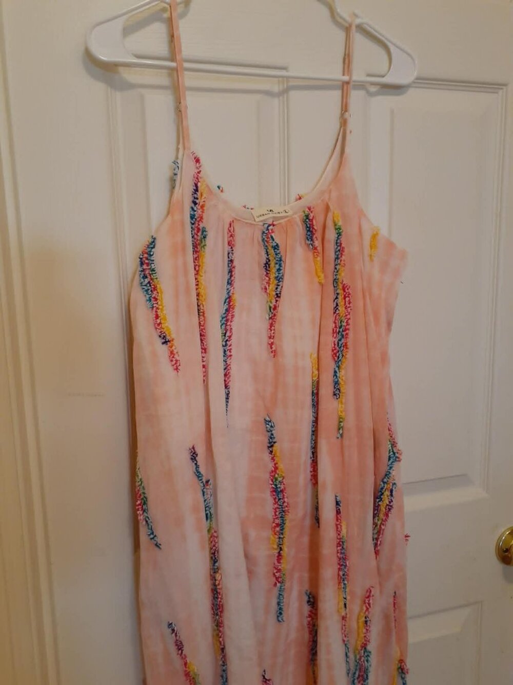 URBAN DAIZY Multicolor Tie-Dye Embroidered Cami Maxi Dress - Picture 16 of 16